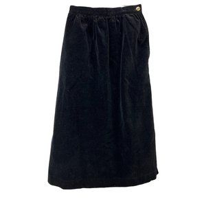 Vintage Pair Ups Womenswear Black Velvet MIdi Skirt 6